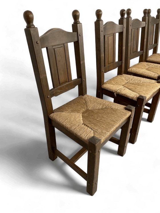 Image 1 of 4x Brutalist Dining Chairs