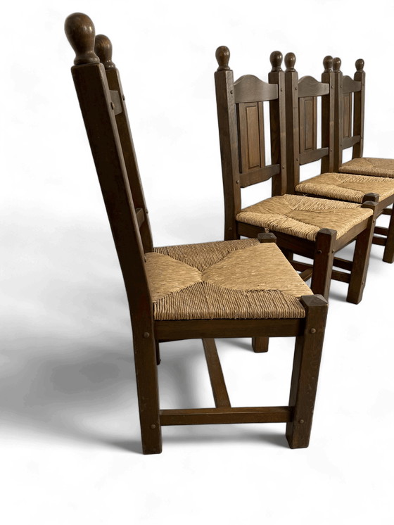 Image 1 of 4x Brutalist Dining Chairs