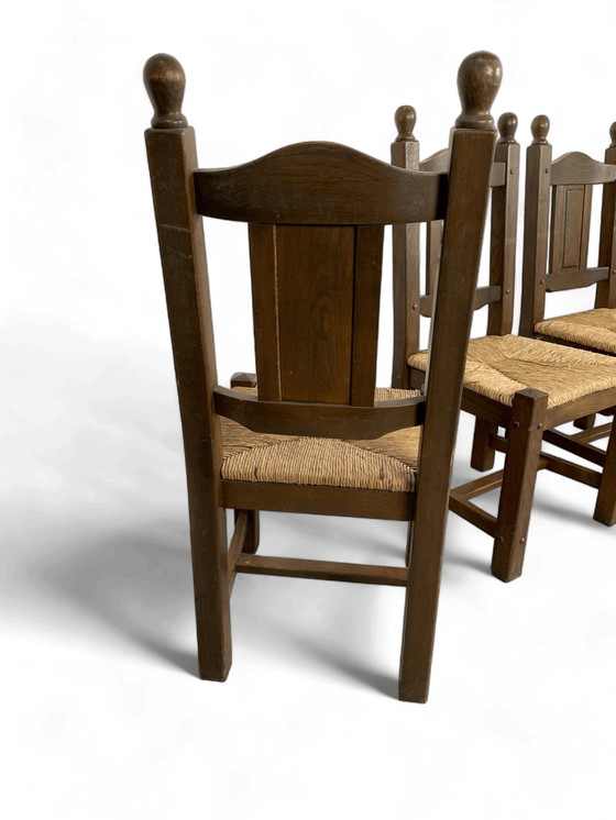 Image 1 of 4x Brutalist Dining Chairs