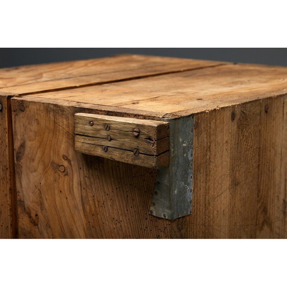 Image 1 of Rustic Art Populaire vintage cabinet, France