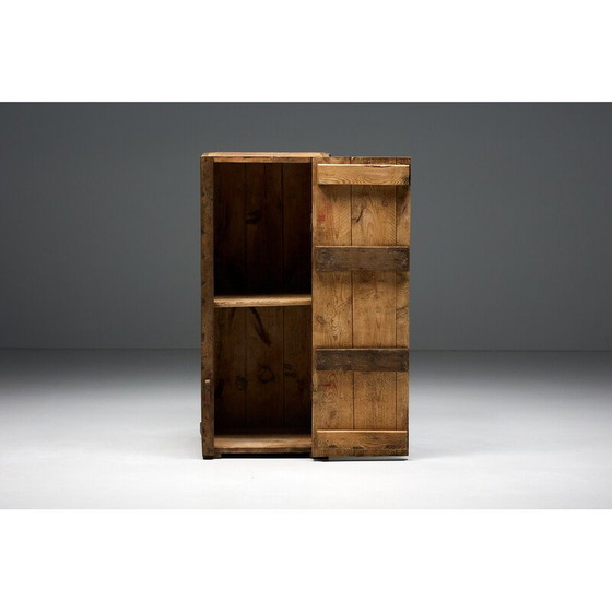 Image 1 of Rustic Art Populaire vintage cabinet, France