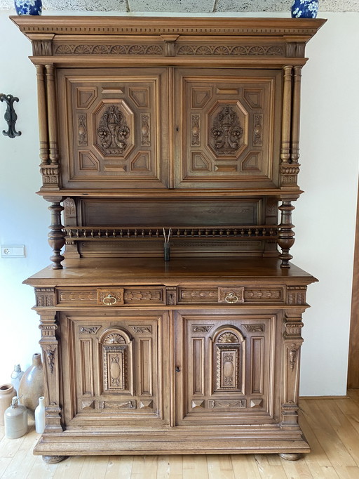 Vintage Woodcut Cabinet