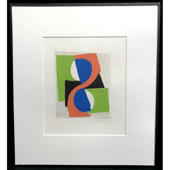 Image 1 of Vintage color lithograph by Sonia Delaunay, 1970