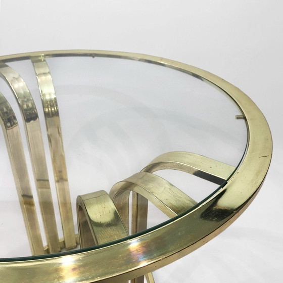 Image 1 of Vintage brass side table, Italy 1970