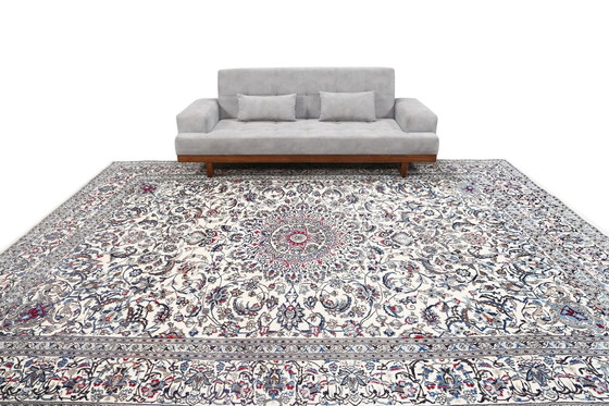 Image 1 of Original Hand-Knotted Persian Carpet Nain 9 La With Silk 390 X 297 Cm Top Condition