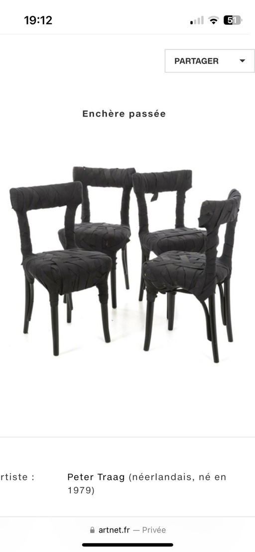 4x Mummy Design Chair by Peter Traag