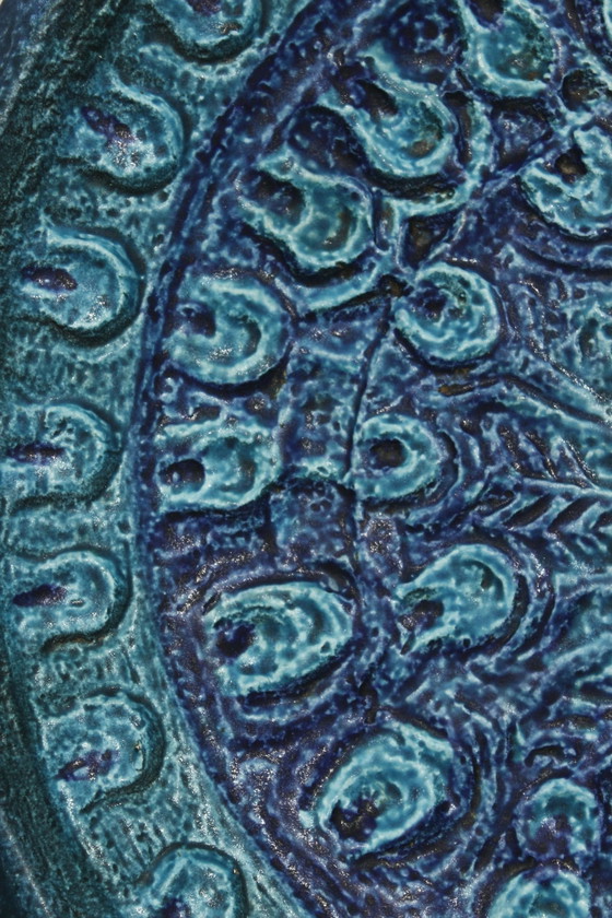 Image 1 of Large Vintage Ceramic Peacock Dish Design Ceramano West Germany 1960S