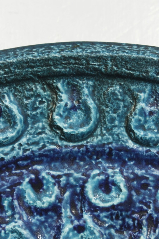 Image 1 of Large Vintage Ceramic Peacock Dish Design Ceramano West Germany 1960S