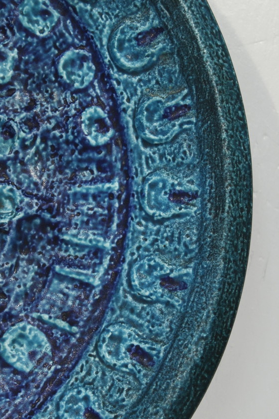 Image 1 of Large Vintage Ceramic Peacock Dish Design Ceramano West Germany 1960S