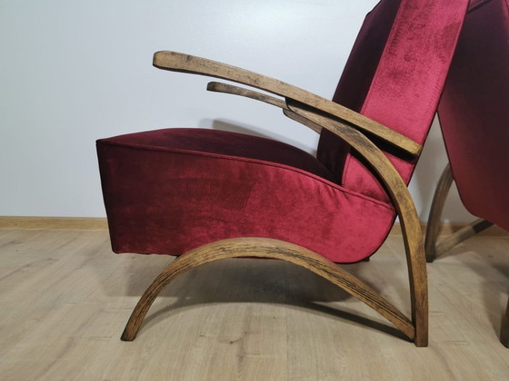 Image 1 of Art Deco Armchairs By Jindrich Halabala, Set Of 2