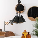 Pulp hanging lamp shades black