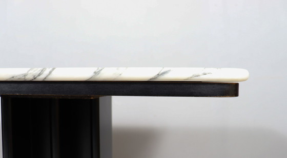 Image 1 of Mid - Century dining table with Carrara marble top, Italy, 1970s