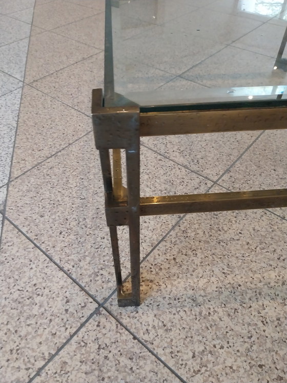 Image 1 of 1 x 1970s brass style coffee table by Peter Ghyczy 103 x 78 x 45cm