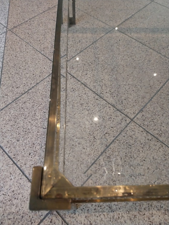 Image 1 of 1 x 1970s brass style coffee table by Peter Ghyczy 103 x 78 x 45cm