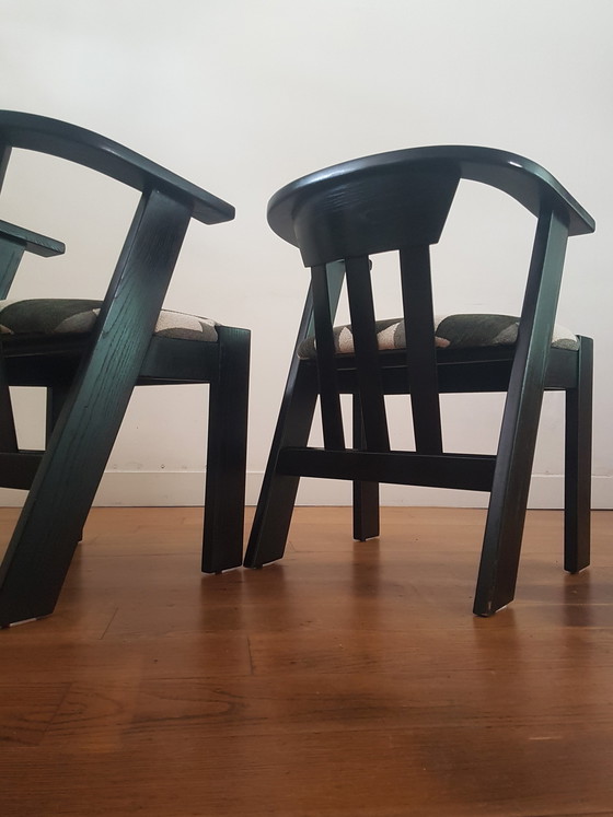 Image 1 of Vintage oak chairs in Brutalist style