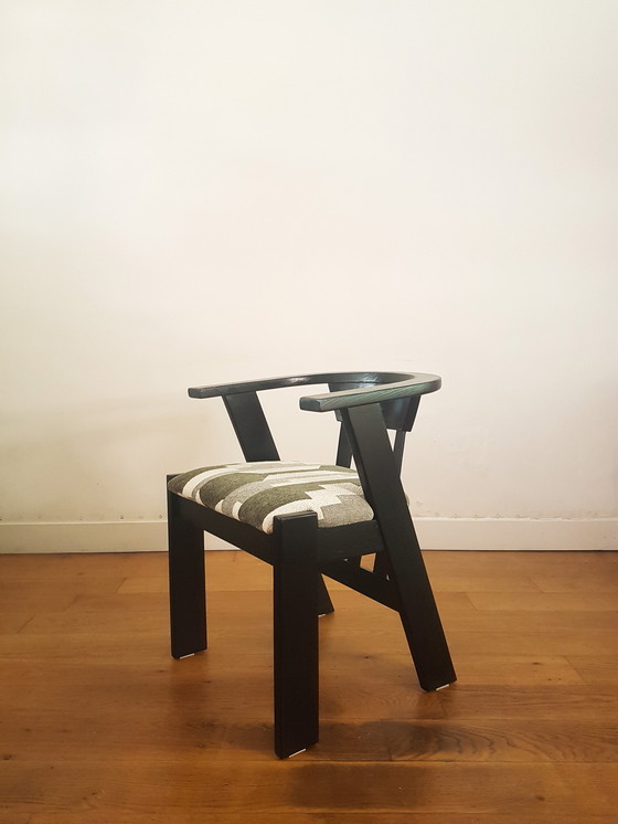 Image 1 of Vintage oak chairs in Brutalist style