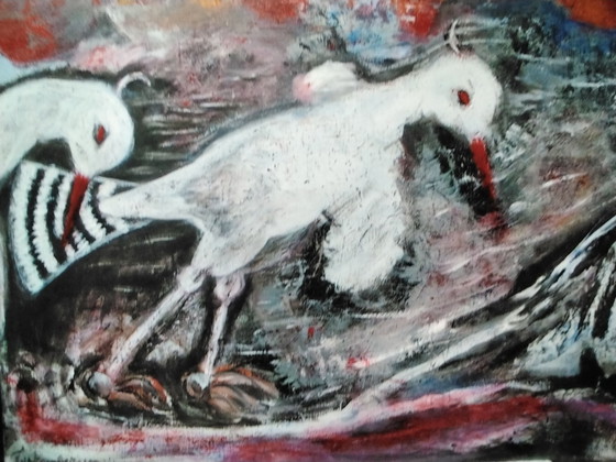 Image 1 of Tineke Van Steenbergen. Birds In The Wind