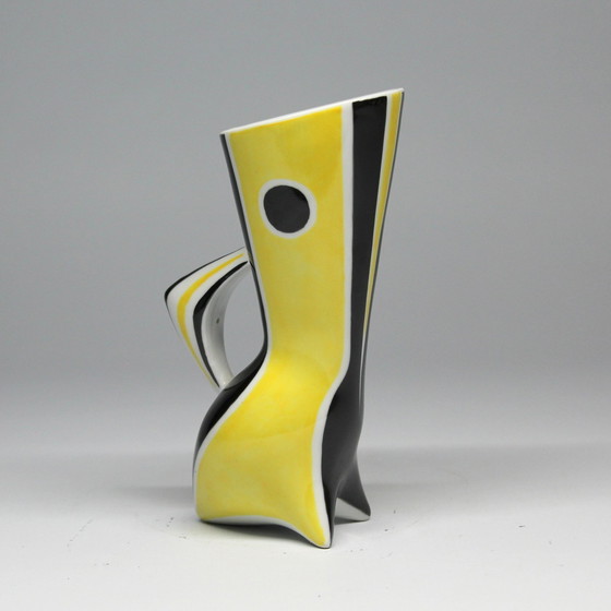 Image 1 of Vintage Vase - "Wasp" B&W Series - János Török - Zsolnay - 1950