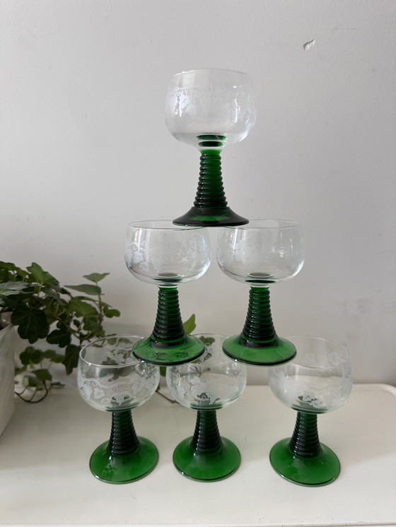 Image 1 of Wine glasses Moessel glasses retro