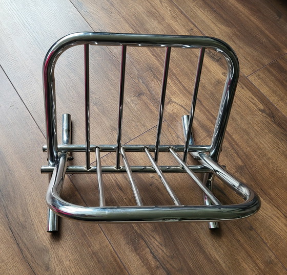 Image 1 of Tube Frame Bauhaus Style Magazine Rack From The Sixties / Seventies.
