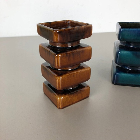 Image 1 of Pair of vintage ceramic vases by Cari Zalloni for Steuler, Germany 1970