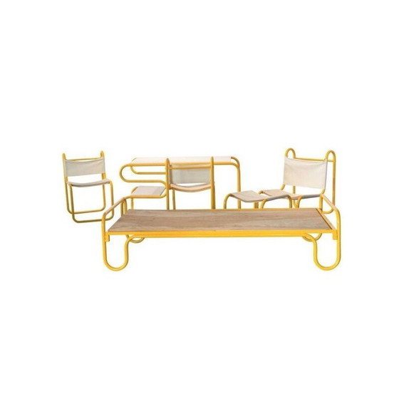 Image 1 of Tubular steel lounge set by Michel Hamon