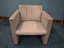 Chaise Leolux en cuir gris ST7213