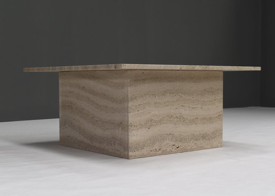 Image 1 of Square Travertine Coffee Table