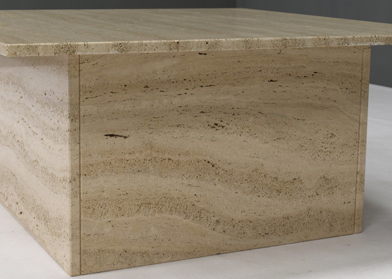 Image 1 of Square Travertine Coffee Table