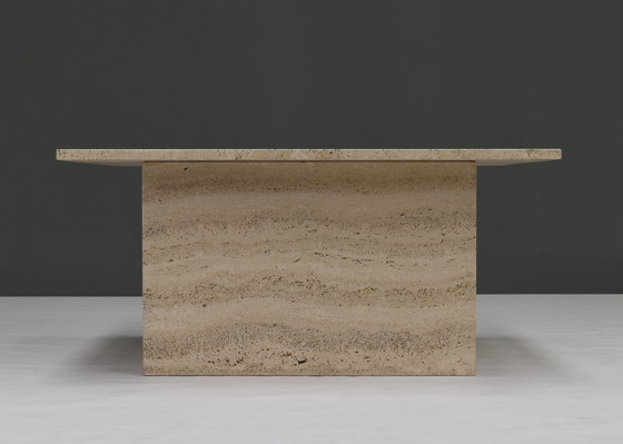 Image 1 of Square Travertine Coffee Table