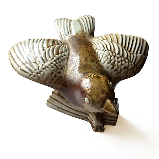 Image 1 of Figurine d'oiseau en céramique par Sven Wejsfelt pour Gustavsberg, 1970