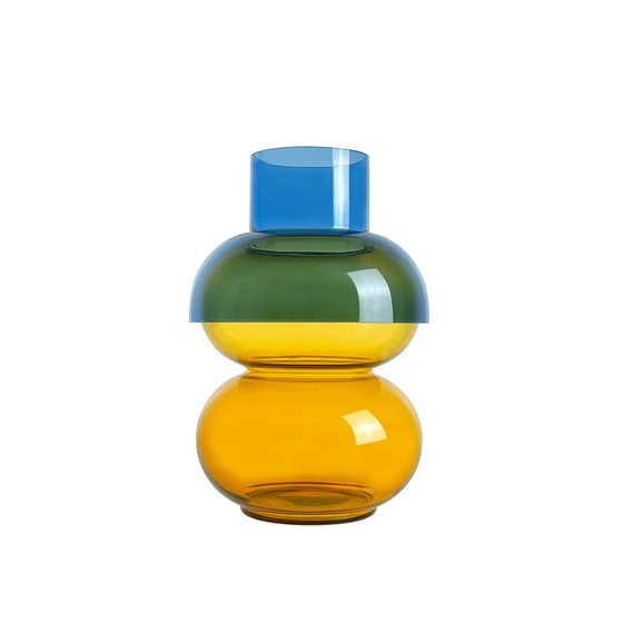 Image 1 of 3x Cloudnola Bubble Elegant Vase - Blue and Yellow