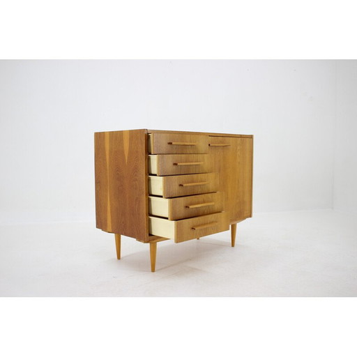 Mobiletto vintage in rovere, Cecoslovacchia 1960