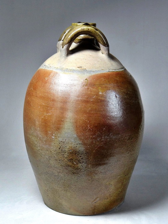 Image 1 of Stoneware Jar Xl Antique Xixth Century French Crafts Puisaye