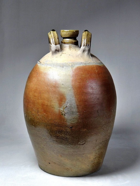 Image 1 of Stoneware Jar Xl Antique Xixth Century French Crafts Puisaye