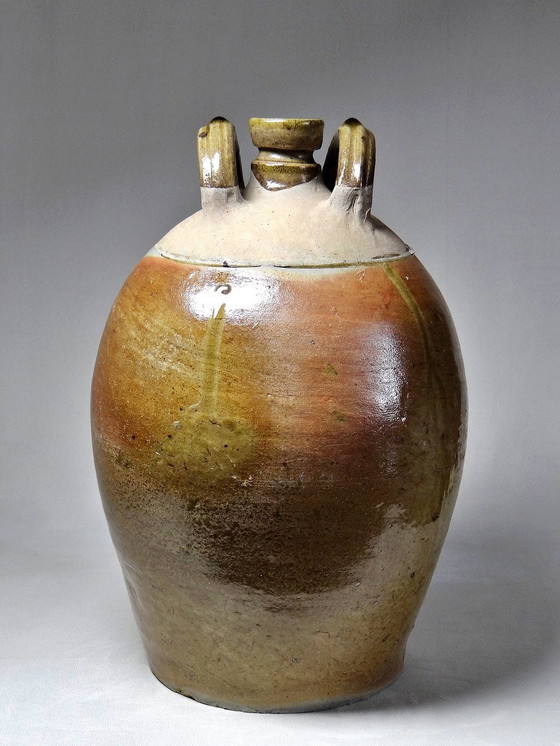 Image 1 of Stoneware Jar Xl Antique Xixth Century French Crafts Puisaye