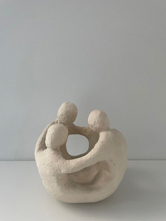 Image 1 of Modern Stylized Statue 'Family' In Circle