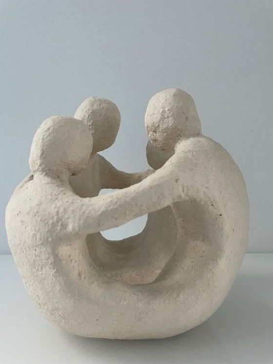 Image 1 of Modern Stylized Statue 'Family' In Circle