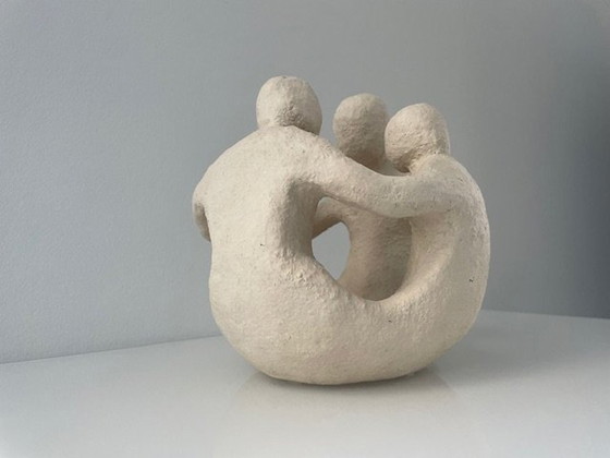 Image 1 of Modern Stylized Statue 'Family' In Circle