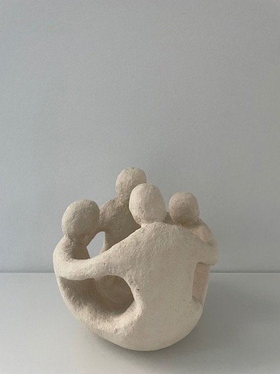 Image 1 of Modern Stylized Statue 'Family' In Circle