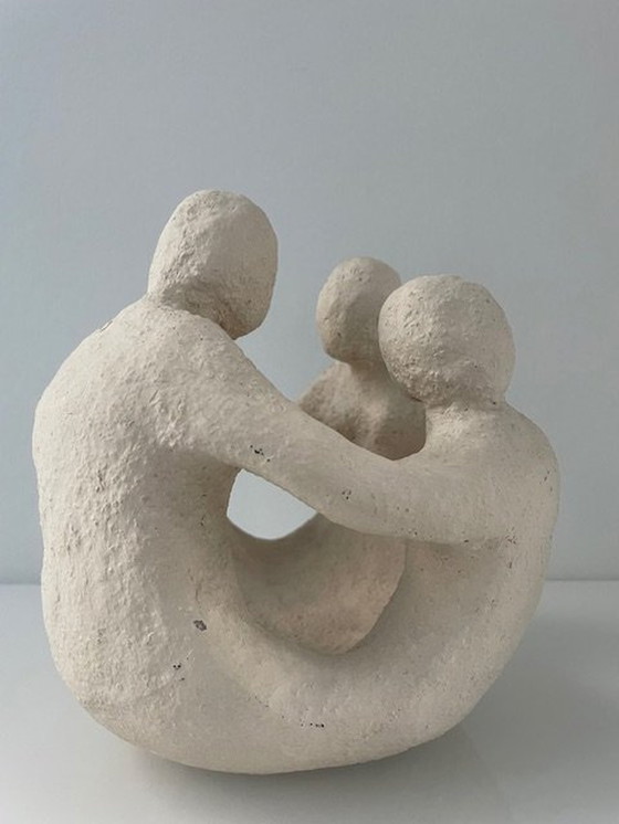 Image 1 of Modern Stylized Statue 'Family' In Circle