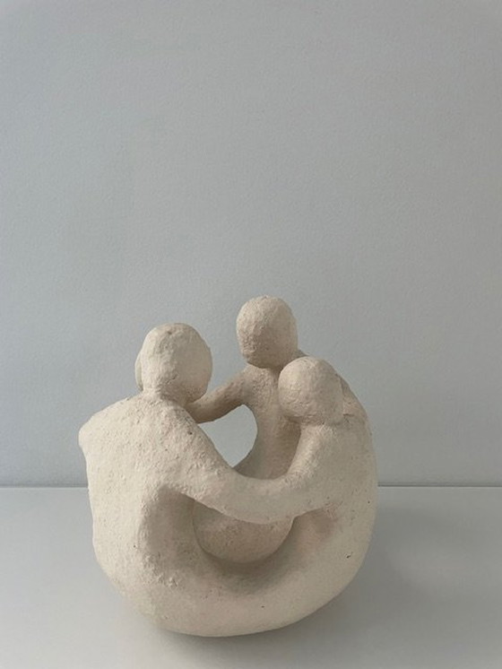 Image 1 of Modern Stylized Statue 'Family' In Circle