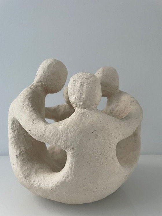 Image 1 of Modern Stylized Statue 'Family' In Circle