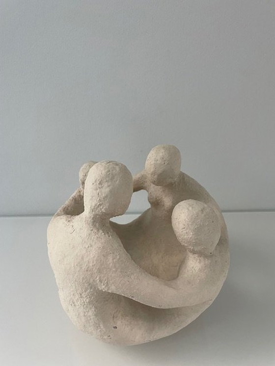 Image 1 of Modern Stylized Statue 'Family' In Circle