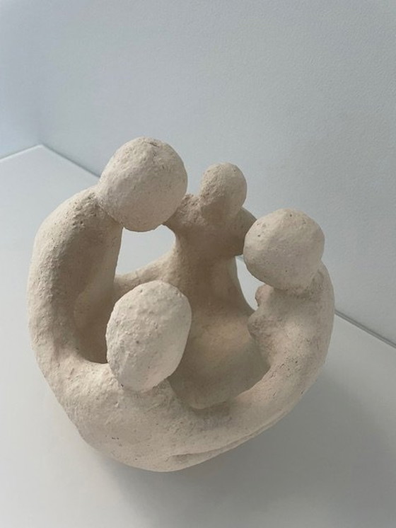 Image 1 of Modern Stylized Statue 'Family' In Circle