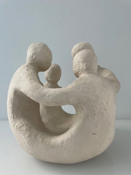 Image 1 of Modern Stylized Statue 'Family' In Circle