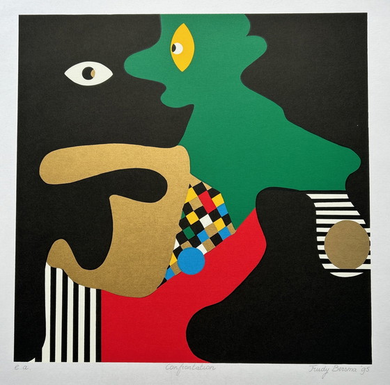 Image 1 of Screenprint Trudy Bersma - Confrontation