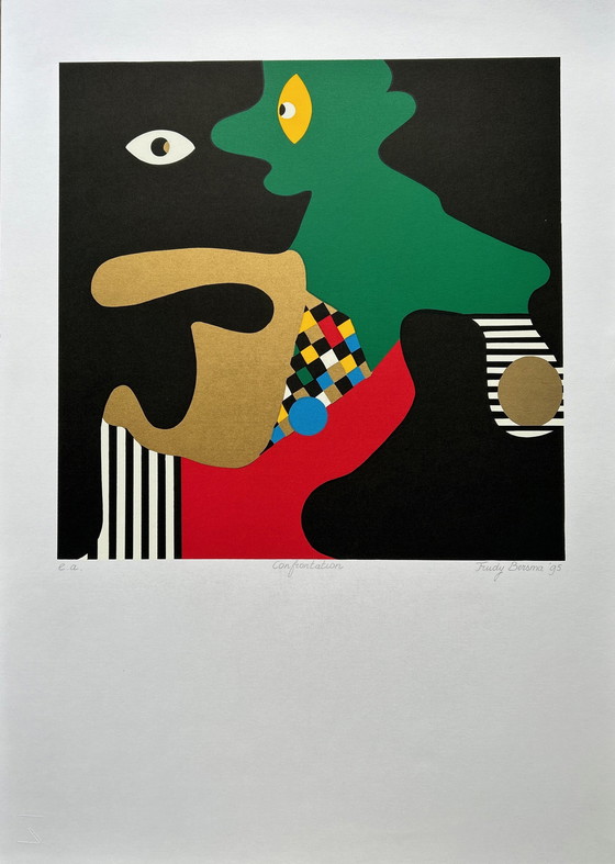 Image 1 of Screenprint Trudy Bersma - Confrontation