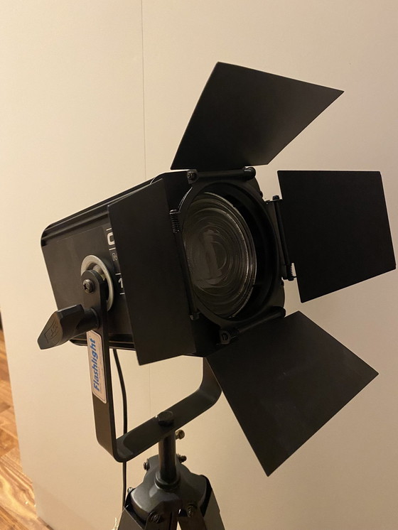 Image 1 of Industrial Theater Spot On Adjustable Wooden Tripod - Dimmable Led