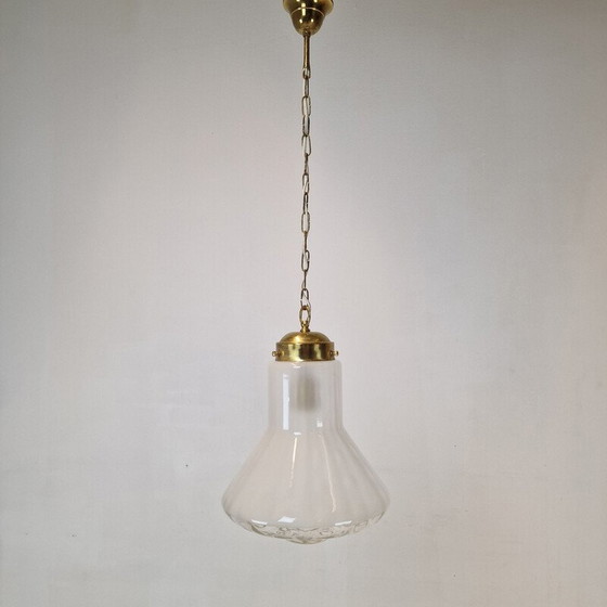 Image 1 of Vintage glass pendant lamp, Italy 1970